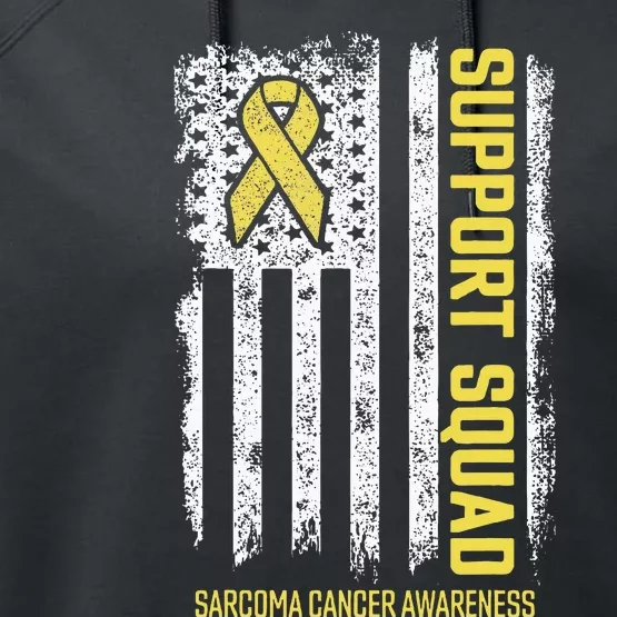 Sarcoma Cancer S Support Squad Sarcoma Cancer Awareness Performance Fleece Hoodie