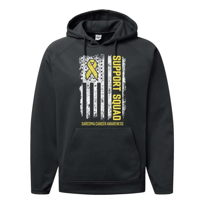 Sarcoma Cancer S Support Squad Sarcoma Cancer Awareness Performance Fleece Hoodie