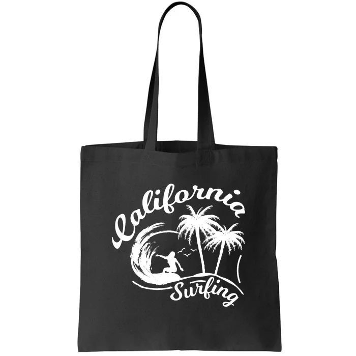 Surfing California Surfing Palm Beach Holiday Gift Tote Bag