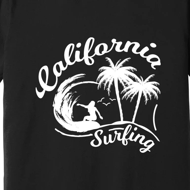 Surfing California Surfing Palm Beach Holiday Gift Premium T-Shirt