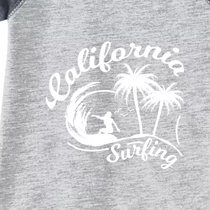 Surfing California Surfing Palm Beach Holiday Gift Infant Baby Jersey Bodysuit