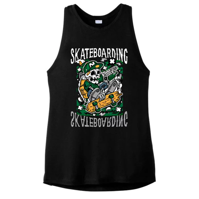 Santa Cruz Skateboarding Skull Skateboard Street Wear Gift Ladies Tri-Blend Wicking Tank