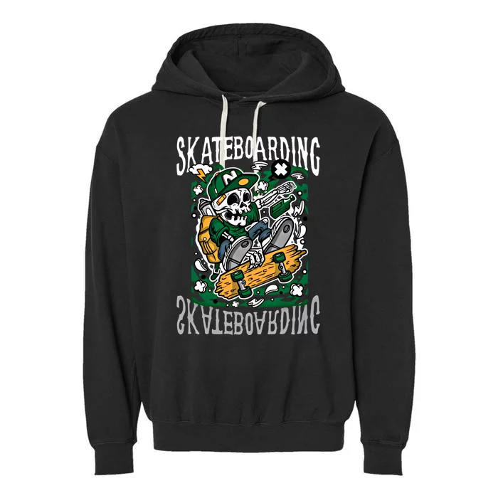 Santa Cruz Skateboarding Skull Skateboard Street Wear Gift Garment-Dyed Fleece Hoodie