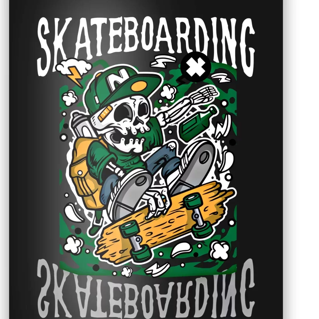 Santa Cruz Skateboarding Skull Skateboard Street Wear Gift Poster