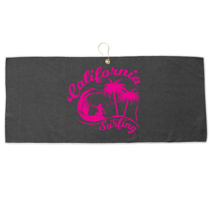 Surfing California Surfing Palm Beach Holiday Gift Large Microfiber Waffle Golf Towel