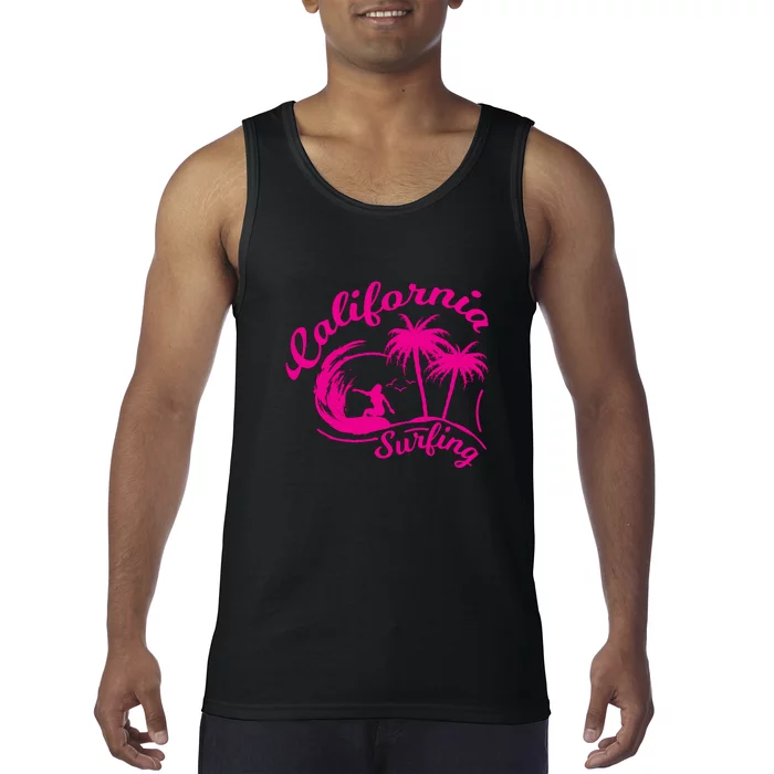 Surfing California Surfing Palm Beach Holiday Gift Tank Top