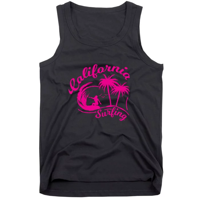 Surfing California Surfing Palm Beach Holiday Gift Tank Top