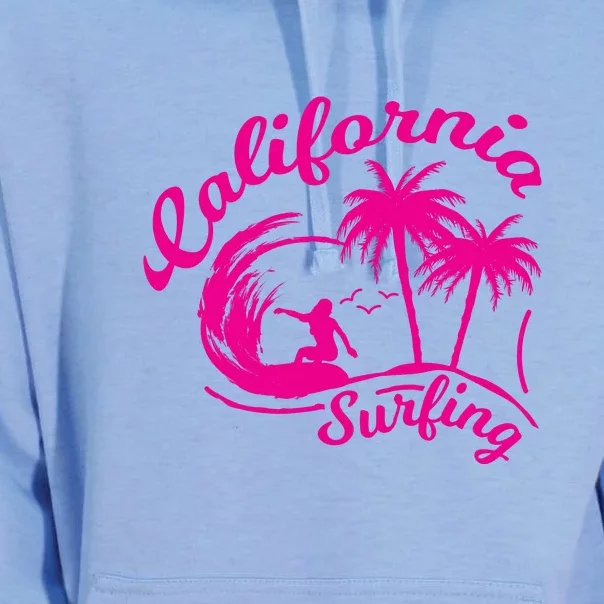 Surfing California Surfing Palm Beach Holiday Gift Unisex Surf Hoodie