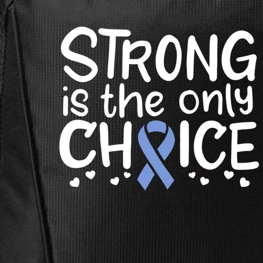 Stomach Cancer Survivor Fighter Gastric Chemo Blue Ribbon Gift City Backpack