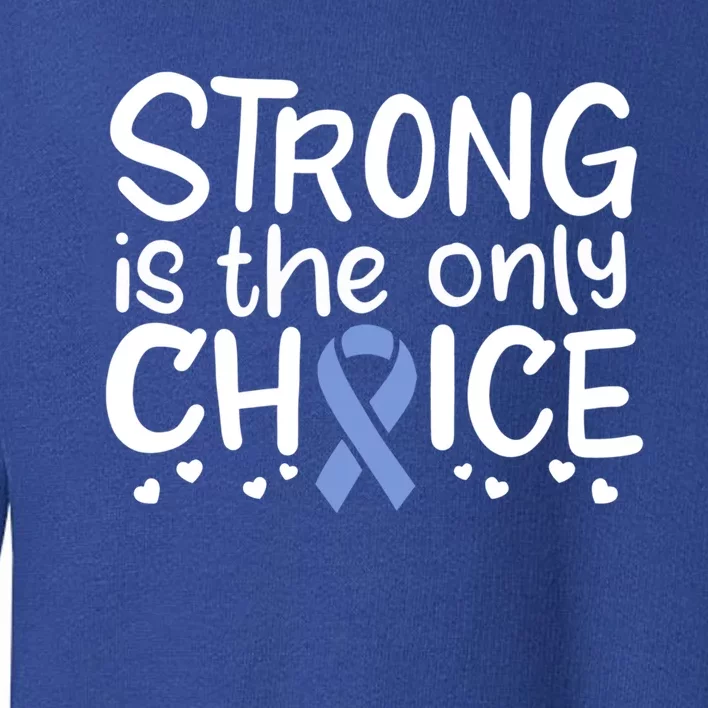 Stomach Cancer Survivor Fighter Gastric Chemo Blue Ribbon Gift Toddler Sweatshirt