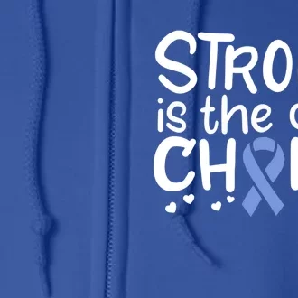 Stomach Cancer Survivor Fighter Gastric Chemo Blue Ribbon Gift Full Zip Hoodie