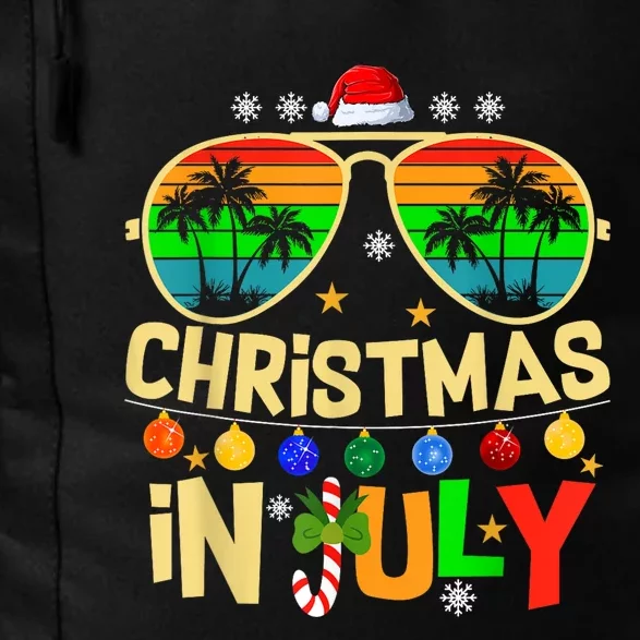 Santa Claus Sunglasses Beach Christmas In July Daily Commute Backpack