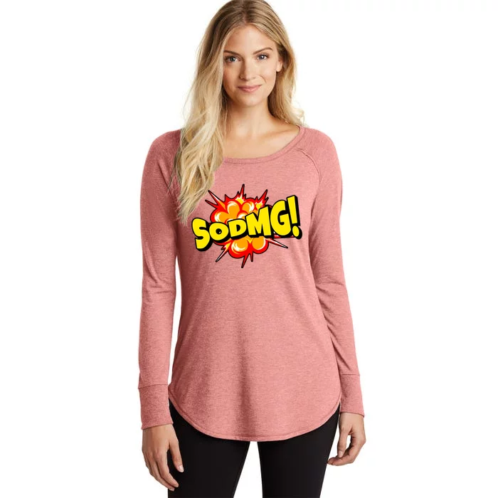 Sodmg Comic Women's Perfect Tri Tunic Long Sleeve Shirt