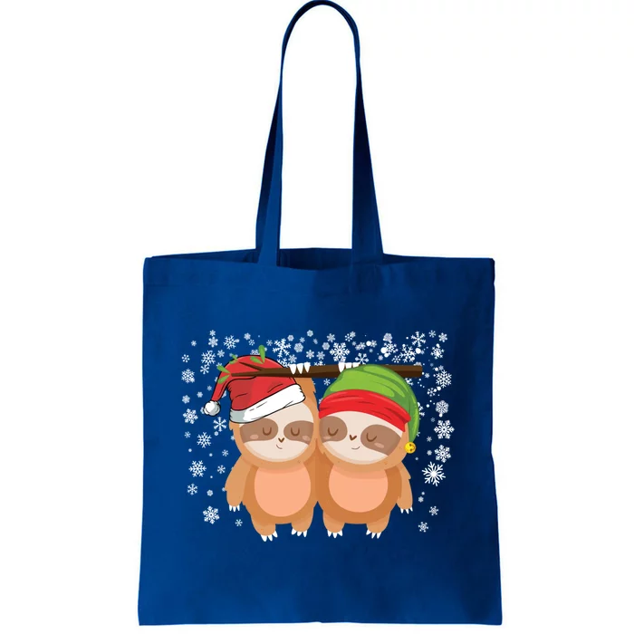 Slothie Christmas Sloth Lovers Christmas Merry Slothmas Joke Gift Tote Bag