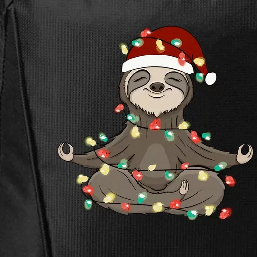 Sloth Christmas Tree Funny Yoga Sloth City Backpack