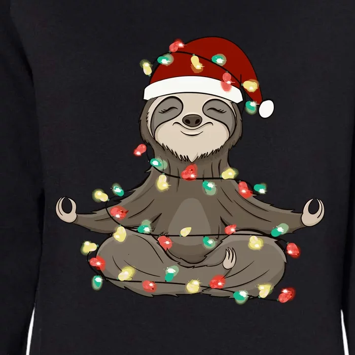 Sloth Christmas Tree Funny Yoga Sloth Womens California Wash Sweatshirt