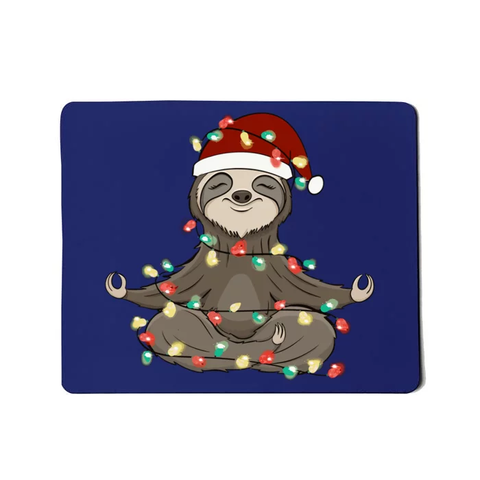 Sloth Christmas Tree Funny Yoga Sloth Mousepad