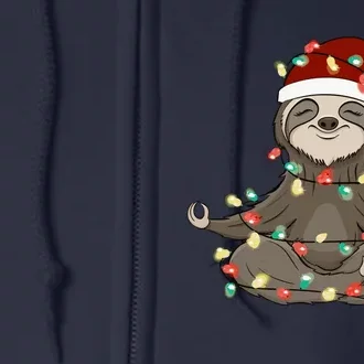 Sloth Christmas Tree Funny Yoga Sloth Full Zip Hoodie