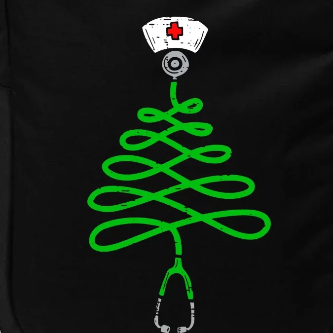 Stethoscope Christmas Tree Nurse Christmas Scrub Top Xmas Impact Tech Backpack