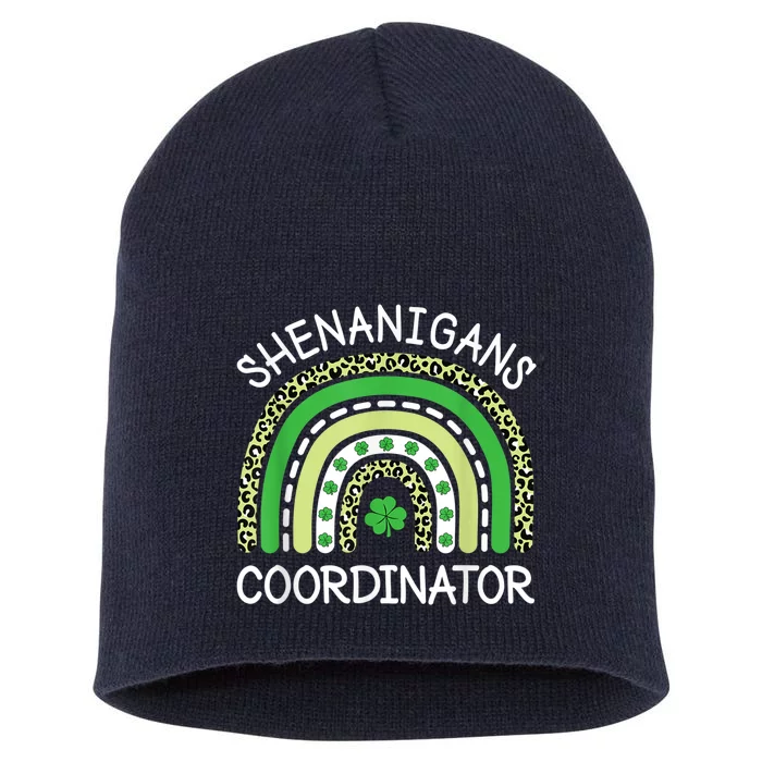 Shenanigans Coordinator Teachers St. Patricks Day Rainbow Short Acrylic Beanie