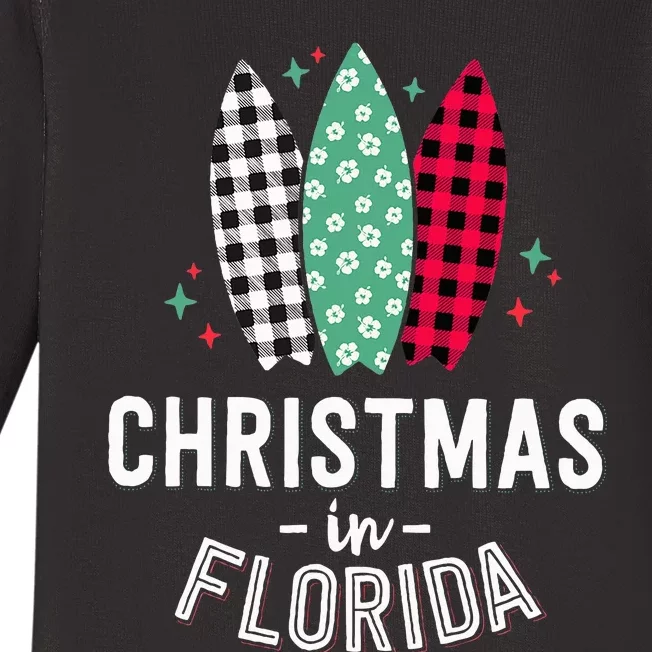 SunKissed Christmas Tropical Family Vacation in Florida Baby Long Sleeve Bodysuit