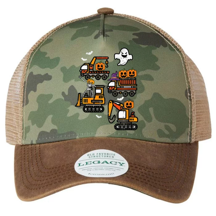 Spooky Construction Trucks Halloween Costume Legacy Tie Dye Trucker Hat