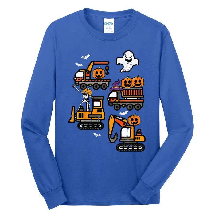 Spooky Construction Trucks Halloween Costume Tall Long Sleeve T-Shirt