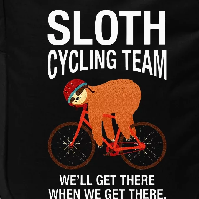 Sloth Cycling Team Funny Lazy Sloth On A Bike Bicycle Impact Tech Backpack