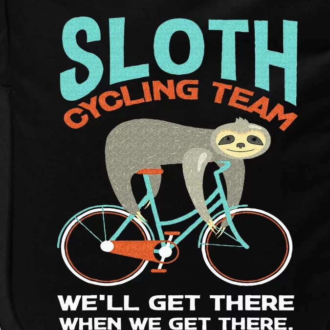 Sloth Cycling Team Lazy Sloth Bike Biker Funny Bicycle Impact Tech Backpack