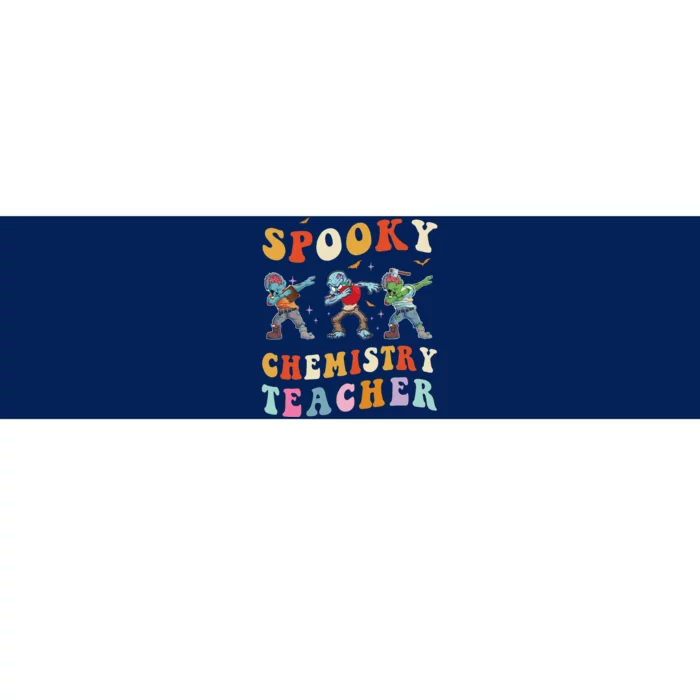 Spooky Chemistry Teacher Zombie Groovy Halloween Ghost Bumper Sticker