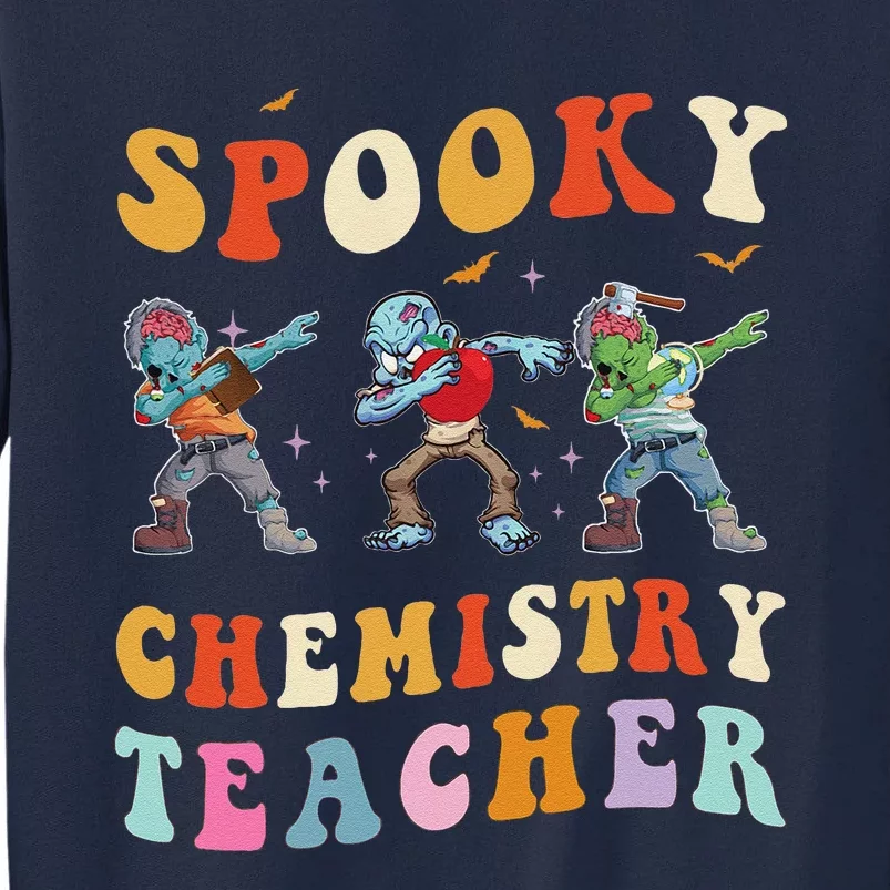 Spooky Chemistry Teacher Zombie Groovy Halloween Ghost Tall Sweatshirt