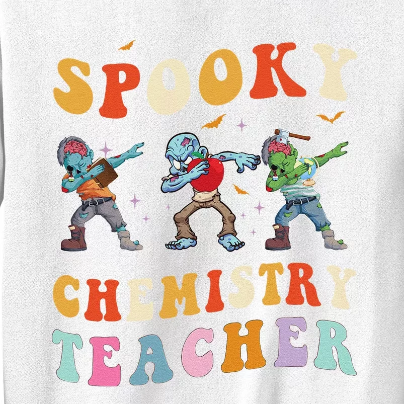 Spooky Chemistry Teacher Zombie Groovy Halloween Ghost Sweatshirt