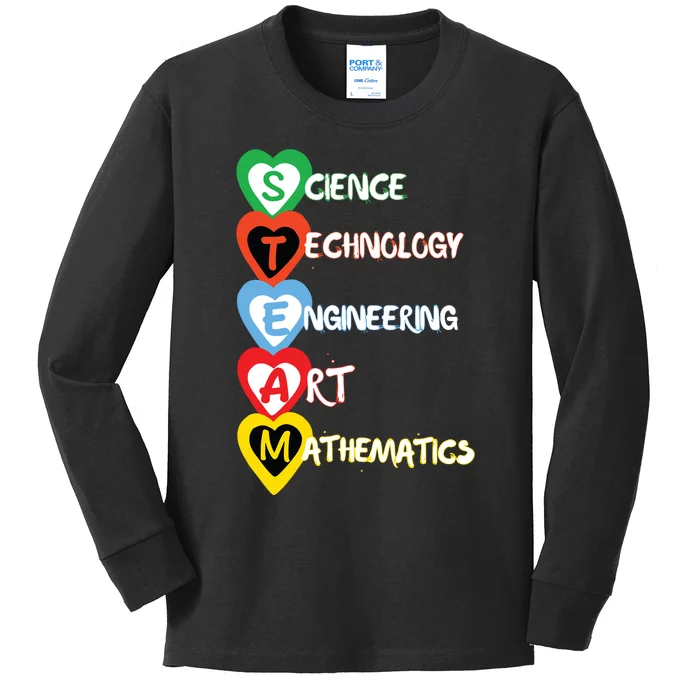 Steam Colorful Technical Sciences And Creativity Kids Long Sleeve Shirt