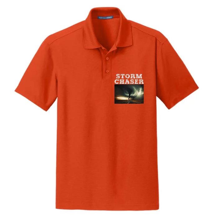 Storm Chaser Tornado Picture Meteorologist Weather Dry Zone Grid Performance Polo