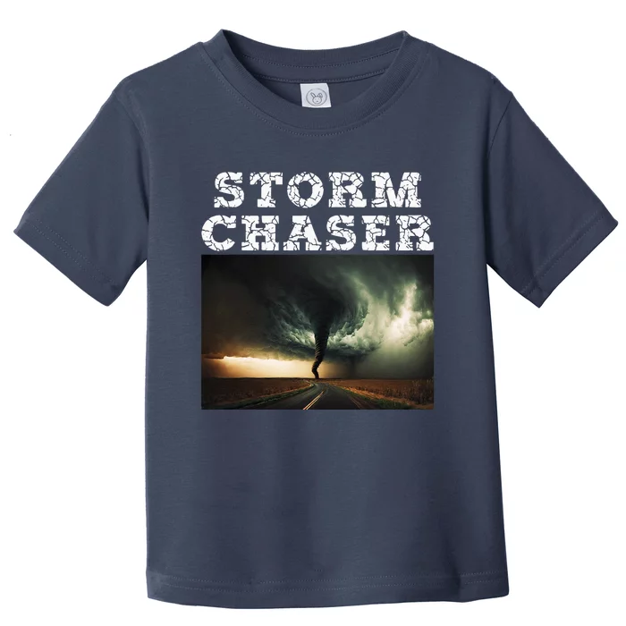 Storm Chaser Tornado Picture Meteorologist Weather Toddler T-Shirt