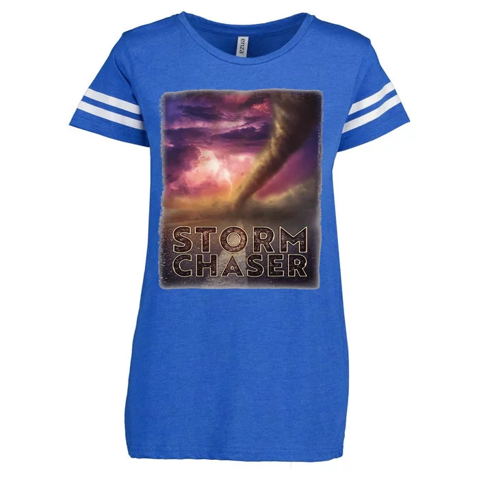 Storm Chaser Tornado Picture Weather Meteorologist Enza Ladies Jersey Football T-Shirt