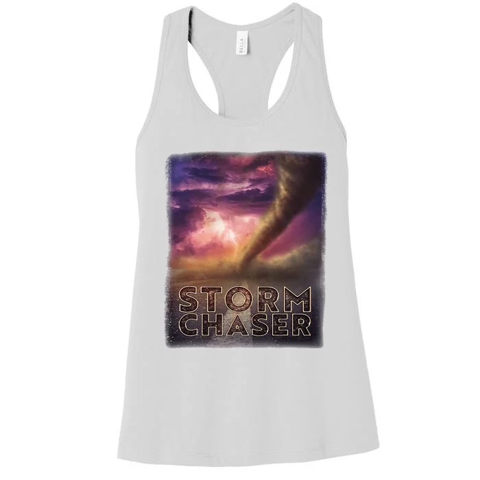 Storm Chaser Tornado Picture Weather Meteorologist Women's Racerback Tank