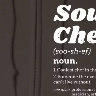 Sous Chef T Funny Definition Full Zip Hoodie