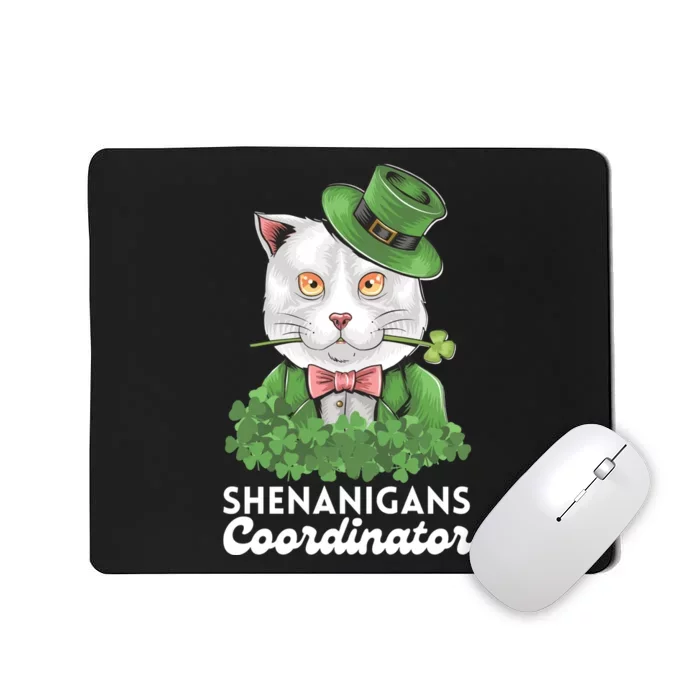 Shenanigans Coordinator | Teacher | Cat | St Patricks Day Mousepad