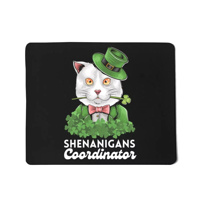 Shenanigans Coordinator | Teacher | Cat | St Patricks Day Mousepad