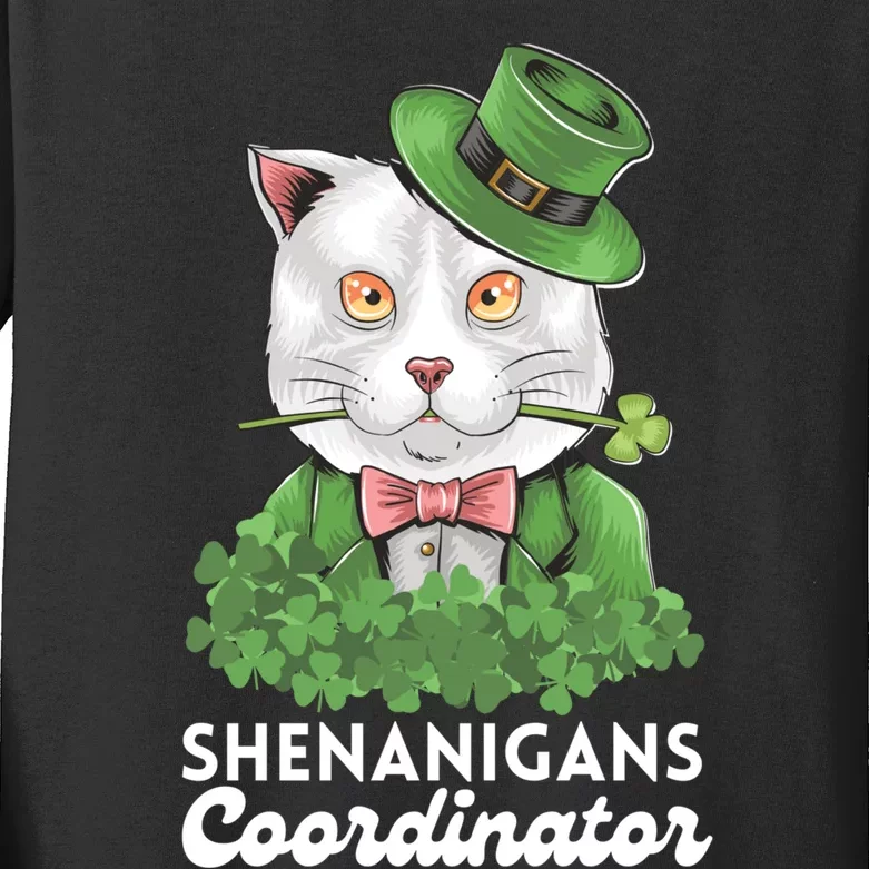 Shenanigans Coordinator | Teacher | Cat | St Patricks Day Kids Long Sleeve Shirt