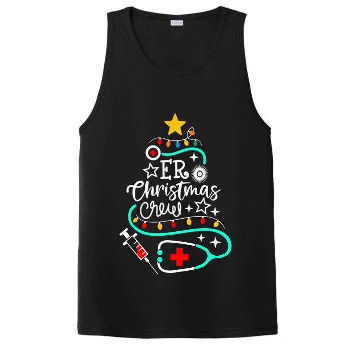 Stethoscope Christmas Tree Doctors Holiday Nurses Holiday Gift Performance Tank