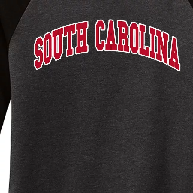 South Carolina Throwback Design Classic Women's Tri-Blend 3/4-Sleeve Raglan Shirt