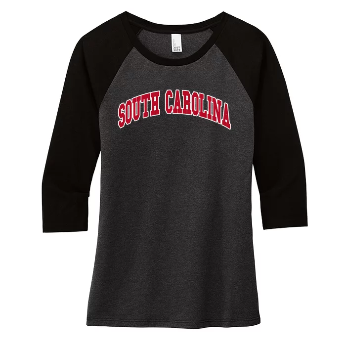 South Carolina Throwback Design Classic Women's Tri-Blend 3/4-Sleeve Raglan Shirt