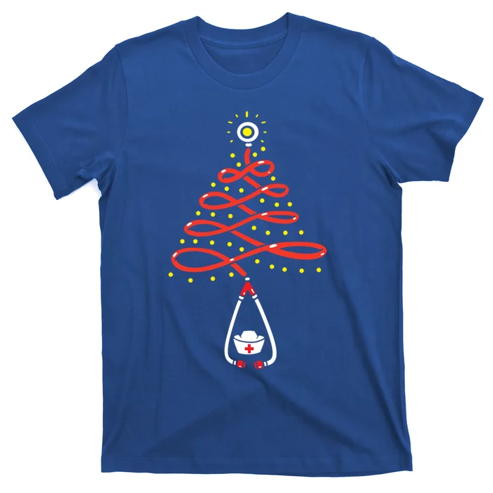 Stethoscope Christmas Tree Nurse Christmas Scrub Xmas Gift T-Shirt