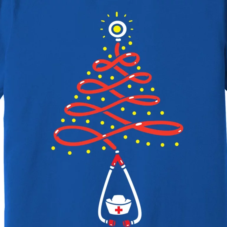 Stethoscope Christmas Tree Nurse Christmas Scrub Xmas Gift Premium T-Shirt