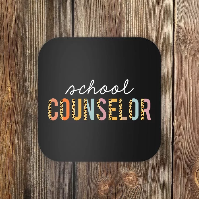 School Counselor Teacher Funny Rainbow Lover Back To School Coaster