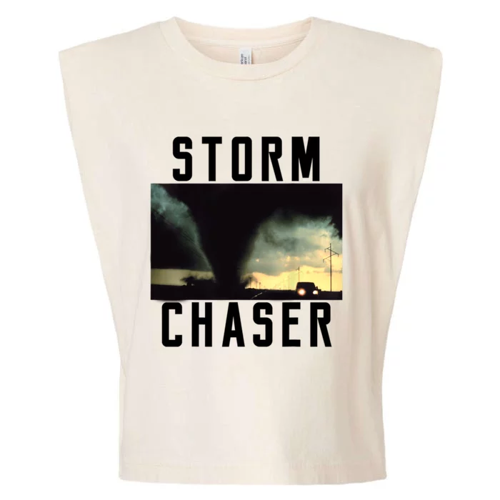 Storm Chaser Tornado Picture Weather Meteorologist Garment-Dyed Women's Muscle Tee