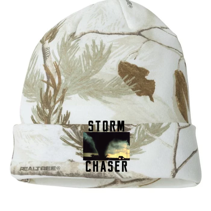 Storm Chaser Tornado Picture Weather Meteorologist Kati - 12in Camo Beanie