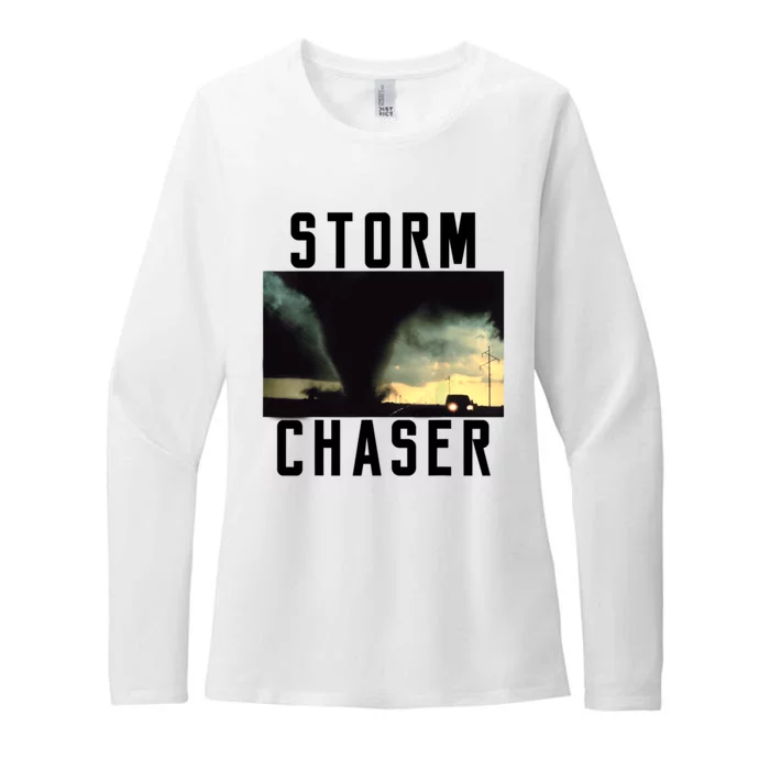 Storm Chaser Tornado Picture Weather Meteorologist Womens CVC Long Sleeve Shirt